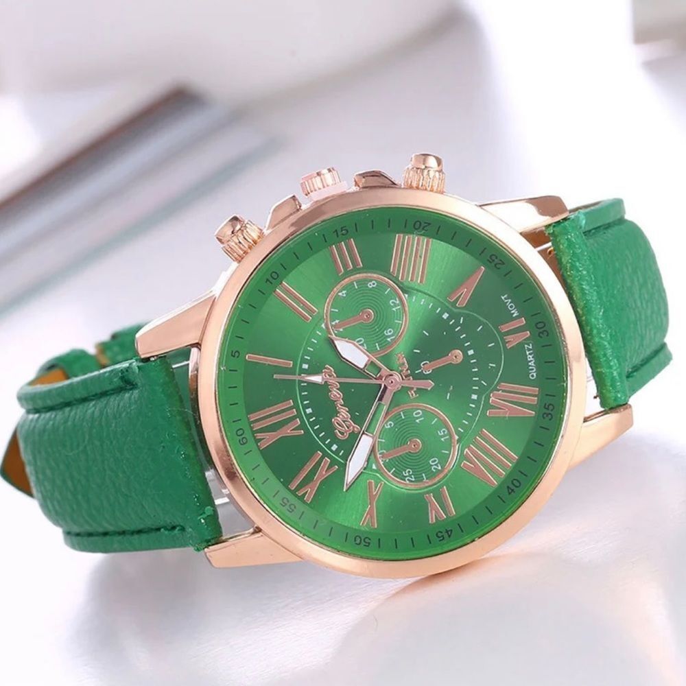 ‎GREEN QUARTZ WOMENS WATCH